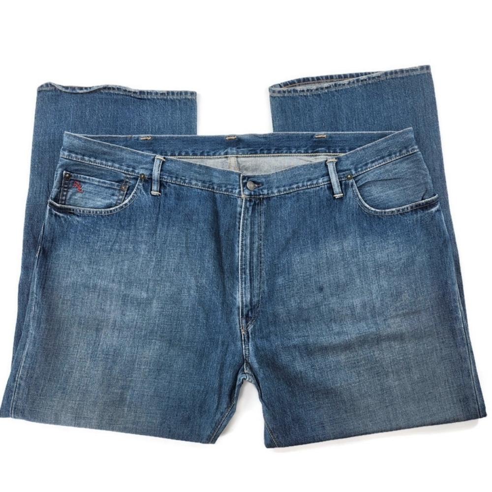 Polo Ralph Lauren Classic 867 100% Cotton Medium Blue Zip-Fly Denim Jeans 48Bx30